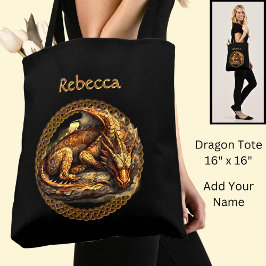 Naam toevoegen Rusting Brown Dragon Tote Bag