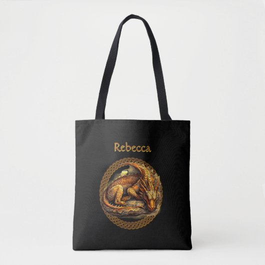 Naam toevoegen Rusting Brown Dragon Tote Bag (Voorkant)