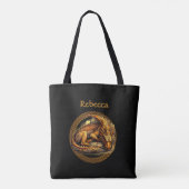 Naam toevoegen Rusting Brown Dragon Tote Bag (Achterkant)