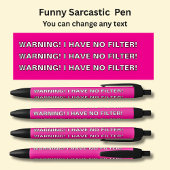 Naam toevoegen, Sarcastisch bericht, WAARSCHUWING  Zwarte Inkt Pen