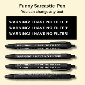 Naam toevoegen, Sarcastisch bericht, WAARSCHUWING  Zwarte Inkt Pen