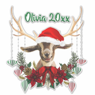 NAAM TOEVOEGEN - Schattig kerstfeest Kind Toggenbu Sticker