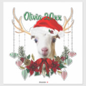 NAAM TOEVOEGEN - Schattig Kind voor kerstmis LaMan Sticker (Vel)