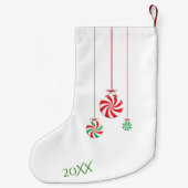 NAAM TOEVOEGEN - Schattig Sheep Fleece Navidad Kleine Kerstsok (Achterkant)