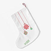 NAAM TOEVOEGEN - Schattig Sheep Fleece Navidad Kleine Kerstsok (Achterkant (Hangend))