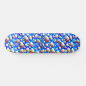 Naam toevoegen, Seashells op Blauw Persoonlijk Skateboard (Horizontaal)