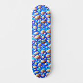 Naam toevoegen, Seashells op Blauw Persoonlijk Skateboard (Voorkant)