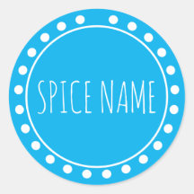 Naam toevoegen Spice Jar Label Blauwgroen
