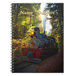Naam toevoegen: Steam Train Engine 7 Locomotive Ra Notitieboek
