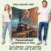 Naam toevoegen Steam Train Engine in een Storm Fleece Deken