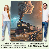 Naam toevoegen Steam Train Engine in een Storm Fleece Deken