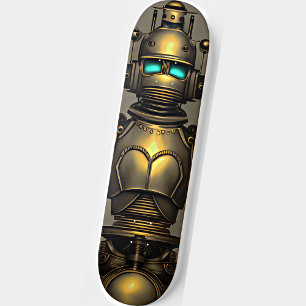 Naam toevoegen: Steampunk Robot Knight Persoonlijk Skateboard
