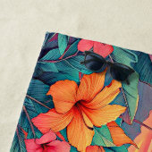 Naam toevoegen Strand Sunset Flamingo's Tropische Strandlaken (In situ)