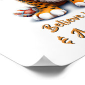 Naam toevoegen Tekst, Baby Cheetah Cub Nursery Poster (Hoek)