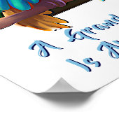 Naam toevoegen Tekst, Baby Macaw Parrot Ara Bird N Poster (Hoek)