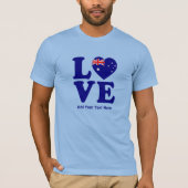 Naam toevoegen Tekst bewerken - Blue Love Australi T-shirt (Voorkant)