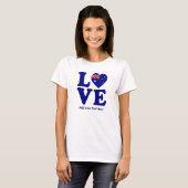 Naam toevoegen Tekst bewerken - Blue Love Australi T-shirt (Voorkant volledig)