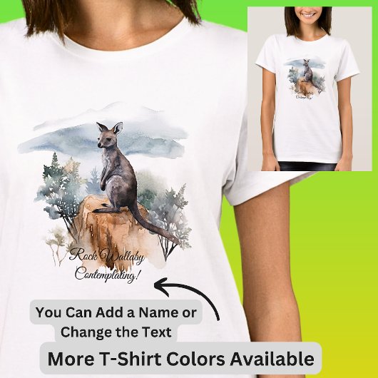 Naam toevoegen Tekst bewerken - Rock Wallaby Water T-shirt