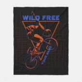 Naam toevoegen Tekst BMX Extreme Freestyle Red Geo Fleece Deken (Voorkant)