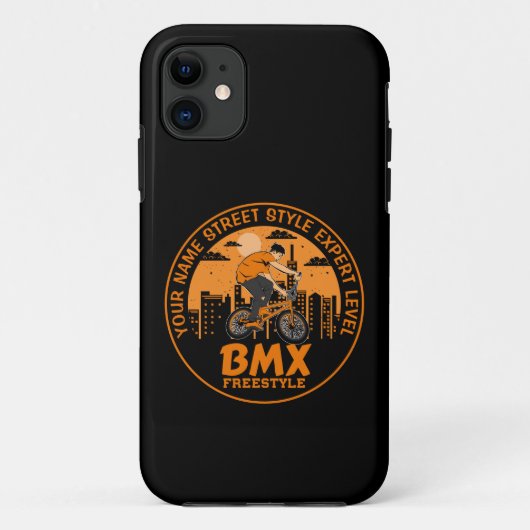 Naam toevoegen Tekst BMX Freestyle Street Style Ex Case-Mate iPhone Case (Achterkant)