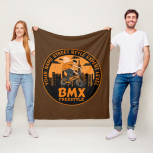 Naam toevoegen Tekst BMX Freestyle Street Style Ex Fleece Deken