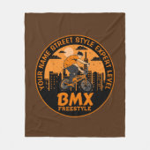Naam toevoegen Tekst BMX Freestyle Street Style Ex Fleece Deken (Voorkant)