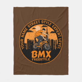 Naam toevoegen Tekst BMX Freestyle Street Style Ex Fleece Deken