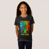 Naam toevoegen Tekst Juneteenth Black Queen Afro M T-shirt (Voorkant volledig)