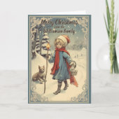 Naam toevoegen Tekst Merry Christmas Painting Kaart (Voorkant)