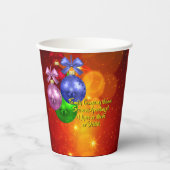 Naam toevoegen Tekst met kerstmis 20xx Papieren Bekers (Voorkant)