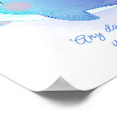 Naam toevoegen Tekst, Narwhal Whale en Baby Nurser Poster (Hoek)