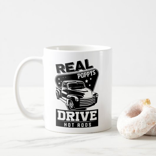 Naam toevoegen Tekst Real Grandfather Pop Drive Ho Koffiemok (Met donut)