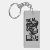 Naam toevoegen Tekst Real Grandfather Pop Drive Ho Sleutelhanger (Voorkant Links)