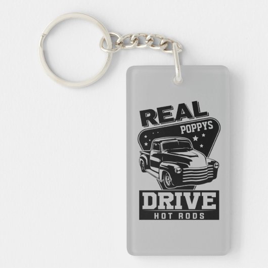 Naam toevoegen Tekst Real Grandfather Pop Drive Ho Sleutelhanger (Voorkant)