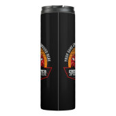 Naam toevoegen Tekst Rood Aangepaste SNELHEID MAST Thermosbeker (Achterkant)