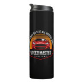 Naam toevoegen Tekst Rood Aangepaste SNELHEID MAST Thermosbeker (Geroteerd rechts)