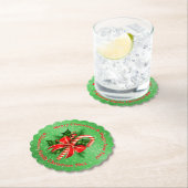 Naam toevoegen Tekst rood met 20xx kerstmis wijzig Kartonnen Onderzetters (Insitu)