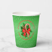 Naam toevoegen Tekst rood met 20xx kerstmis wijzig Papieren Bekers (Achterkant)