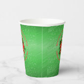 Naam toevoegen Tekst rood met 20xx kerstmis wijzig Papieren Bekers (Rechts)