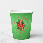 Naam toevoegen Tekst rood met 20xx kerstmis wijzig Papieren Bekers (Voorkant)