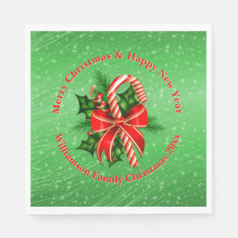 Naam toevoegen Tekst rood met 20xx kerstmis wijzig Servet