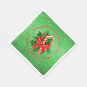 Naam toevoegen Tekst rood met 20xx kerstmis wijzig Servet (Hoek)