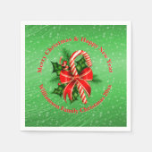 Naam toevoegen Tekst rood met 20xx kerstmis wijzig Servet (Voorkant)