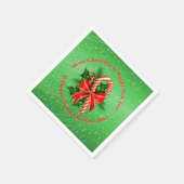 Naam toevoegen Tekst rood met 20xx kerstmis wijzig Servet (Hoek)