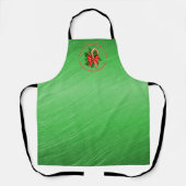 Naam toevoegen Tekst rood met kerstmis Schort wijz (Voorkant)