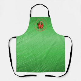 Naam toevoegen Tekst rood met kerstmis Schort wijz