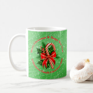 Naam toevoegen Tekst rood met Kerstmis wijzigen Koffiemok