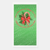 Naam toevoegen Tekst rood met Kerstmis wijzigen Servet (Voorkant)