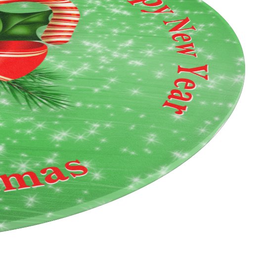 Naam toevoegen Tekst rood met Kerstmis wijzigen Snijplank (Hoek)