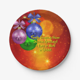 Naam toevoegen Tekst voor kerstmis 20xx 7 inch Papieren Bordje